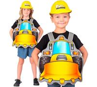 W WIDMANN MILANO Party Fashion - conjunto de disfraz infantil para trabajo, top y gorro, fiesta de disfraces, disfraces de carnaval para niños