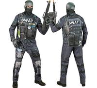 W WIDMANN MILANO Party Fashion - Disfraz SWAT con máscara, conjunto completo para Halloween y Carnaval