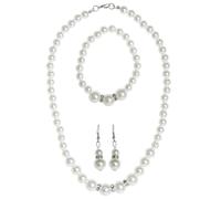 W WIDMANN MILANO Party Fashion - Conjunto de joyas con perlas, 3 piezas