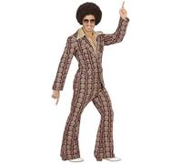 Widmann Disfraz años 70 - Traje con chaqueta y pantalón, estilo hippie/flower power/disco