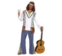 Widmann Milano Disfraz Party Fashion hippie Woodstock, Flower Power, paz, años 60