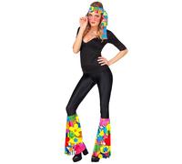 W WIDMANN MILANO Party Fashion - Conjunto hippie años 60/70, diadema y calentadores, hippie, reggae, flower power