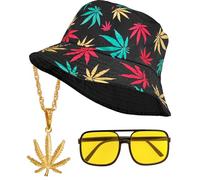 W WIDMANN MILANO Party Fashion Conjunto moda hip hop años 90, color marihuana (Widmann S.r.l. 28161)
