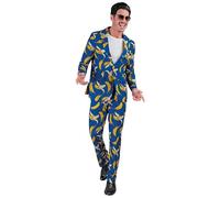 Widmann Neon Banana Party Fashion Suit (Jacket, Pants) (L) Blue
