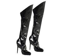W WIDMANN MILANO Cubrezapatos 3481L – negro vinilo elástico, para botas por encima de la rodilla