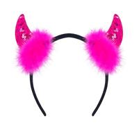 W WIDMANN MILANO Party Fashion Cuernos del diablo, color rosa, One size only (Widmann S.r.l. 03378)