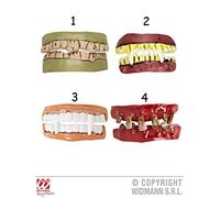 W WIDMANN MILANO Party Fashion, dentaduras postizas de Halloween, colores brillantes, modelos variados, cómodos y duraderos, detalles realistas, fáciles de usar, ¡perfectos para una mirada aterradora!