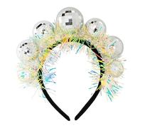 W WIDMANN MILANO Party Fashion - Diadema con bolas de discoteca y espumillón, accesorio para disfraces de carnaval, fiestas y festivales