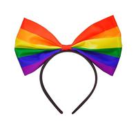W WIDMANN MILANO Party Fashion - Diadema con lazo arcoíris, accesorio unisex para disfraces para el Orgullo, carnaval y festivales