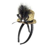 W WIDMANN MILANO Party Fashion - Diadema con mini sombrero de copa, mini sombrero con lazo, accesorio para disfraces