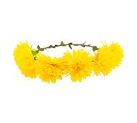 W WIDMANN MILANO Party Fashion - Diadema de flores amarilla, diadema con flores artificiales, accesorio para festivales y carnaval