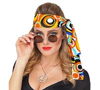 WIDMANN MILANO PARTY FASHION - Diadema años 60 y 70, cinta para el pelo, hippie, flower power, accesorio, carnaval