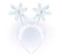 Widmann Diadema navideña copos de nieve – Blanco – Talla única – vd-wdm05680