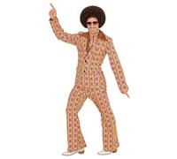W WIDMANN MILANO Party Fashion - Disfraces 70s traje, chaqueta y pantalón, hippie, reggae, flower power, disco fever, disfraces