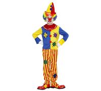 W WIDMANN MILANO Party Fashion - Disfraces infantiles de payaso, top y pantalón, arlequín, circo, bufón, disfraces de carnaval