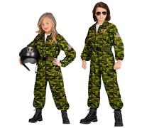 W WIDMANN MILANO Party Fashion - Disfraces Infantiles de piloto de Caza, Mono, piloto, Uniforme, Disfraces, Carnaval