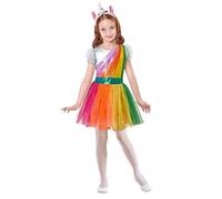 W WIDMANN MILANO Party Fashion - Disfraces infantiles unicornio, vestido, cinta para el pelo, disfraz animal, disfraces