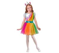 W WIDMANN MILANO Party Fashion - Disfraces infantiles unicornio, vestido, cinta para el pelo, disfraz animal, disfraces