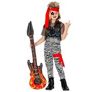 W WIDMANN MILANO Party Fashion - Disfraces Niños estrella de rock, años 80, miembro de una banda, rockero, disfraces