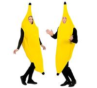 W WIDMANN MILANO Party Fashion - Disfraces plátano para adultos, comida, fruta, disfraces