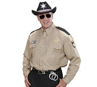 W WIDMANN MILANO Party Fashion - disfraz de sheriff, camisa, guardabosques, vaquero, Texas, policía, disfraces de carnaval