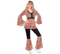 W WIDMANN MILANO Party Fashion - Disfraz 60s Hippie Style, Reggae, Flower Power, Disco Fever