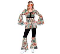 W WIDMANN MILANO Party Fashion - Disfraz 60s Hippie Style, Reggae, Flower Power, Disco Fever