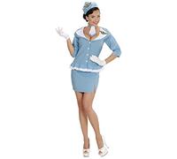 W WIDMANN MILANO Party Fashion - Disfraz Azafata retro, azafata de vuelo, azafata de vuelo, disfraces de carnaval para mujer