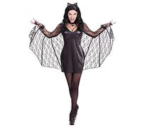 W WIDMANN MILANO Party Fashion - Disfraz Batwoman, vestido con alas, diadema, disfraz de Halloween