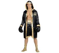 W WIDMANN MILANO Party Fashion - Disfraz Boxeador Campeón del Mundo, Boxeador Abrigo con Capucha, Atleta, Kickboxer