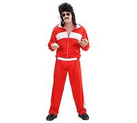 W WIDMANN MILANO Party Fashion - Disfraz Chándal años 80, rojo, jogging suit, estilo retro, fiesta mal gusto, carnaval