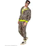 W WIDMANN MILANO Party Fashion - Disfraz chandal leopardo, traje años 80, chándal, traje mal gusto, disfraces