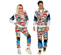 W WIDMANN MILANO Party Fashion - Disfraz chándal pop art, cómic, traje años 80, jogging suit, traje mal gusto