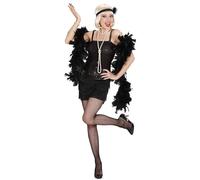 W WIDMANN MILANO Party Fashion - Disfraz Charleston, vestido y diadema con plumas, años 20, flapper, carnaval