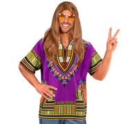 W WIDMANN MILANO Party Fashion - Disfraz Dashiki, años 60, Hippie, Flower Power, Peace, Reggae