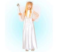 W WIDMANN MILANO Party Fashion - Disfraz de angel infantil, vestido, alas, halo, Navidad, carnaval