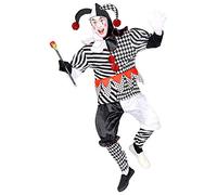 W WIDMANN MILANO Party Fashion - Disfraz de arlequín, payaso loco, bufón, Halloween