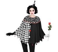 W WIDMANN MILANO Party Fashion - Disfraz de arlequín, poncho, circo, payaso, carnaval, fiesta temática