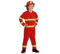 W WIDMANN MILANO Party Fashion - Disfraz de bombero infantil, uniforme, traje de bombero, disfraces
