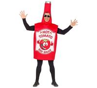 WIDMANN 02600 adultos Disfraz Botella Ketchup Heinz, unisex ? Adultos, color rojo , color/modelo surtido