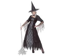 W WIDMANN MILANO Party Fashion - Disfraz de bruja telaraña, vestido con miriñaque y sombrero, Halloween, carnaval, fiesta temática