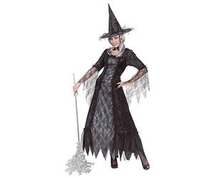 W WIDMANN MILANO Party Fashion - Disfraz de bruja telaraña, vestido con miriñaque y sombrero, Halloween, carnaval, fiesta temática