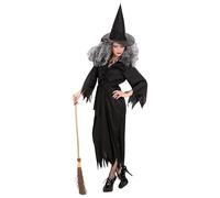 W WIDMANN MILANO Party Fashion - disfraz de bruja, vestido, sombrero de bruja, disfraces de carnaval, Halloween