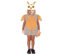 W WIDMANN MILANO Party Fashion - Disfraz de búho para niños, mono con capucha, disfraz de animal para carnaval, fiesta temática