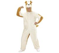 W WIDMANN MILANO Party Fashion, Disfraz de Bulldog de Peluche, Felpa Suave, Diseño Realista, Talla M/L Unisex, Poliéster Duradero, Versátil para Carnavales y Fiestas