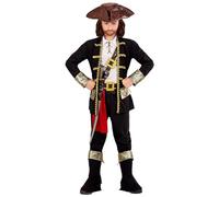 W WIDMANN MILANO Party Fashion - Disfraz de capitán pirata para niños | Conjunto de 7 piezas, estilo corsario y capitán pirata para Carnaval, fiestas temáticas y aventuras piratas
