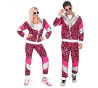 W WIDMANN MILANO Party Fashion - Disfraz de chándal, estampado animal, atuendo de los años 80, chándal para carnaval y fiestas