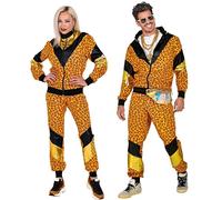 W WIDMANN MILANO Party Fashion - Traje chandal 80s leopardo, jogging suit, estilo retro, traje mal gusto