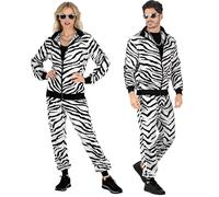 W WIDMANN MILANO – Disfraz chándal Party Fashion – Estampado animal, años 80