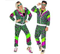 W WIDMANN MILANO Party Fashion - Disfraz de chándal, estampado animal, atuendo de los años 80, chándal para carnaval y fiestas